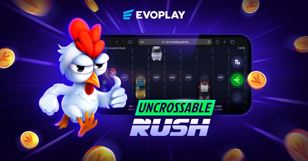 Uncrossable Rush Evoplay &mdash; crash RTP 98,15% tope 20.000&times; en Paf